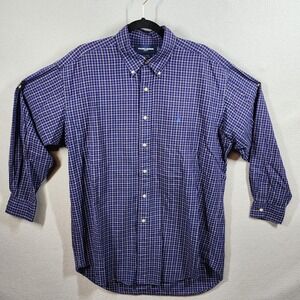 Ralph Lauren Shirt Mens Large‎ Plaid Tilden Long Sleeve Button Up Golf Casual